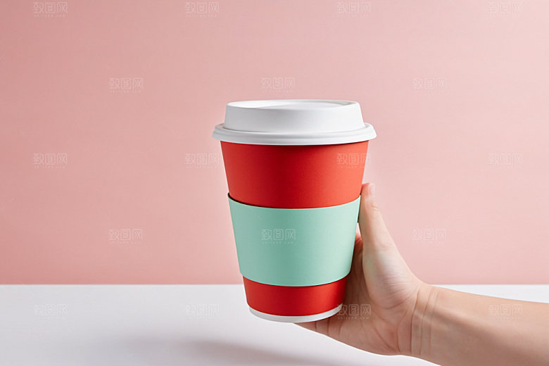 奶茶杯简洁纸杯样机
