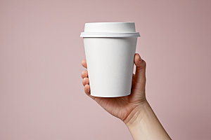 奶茶杯简洁咖啡杯样机