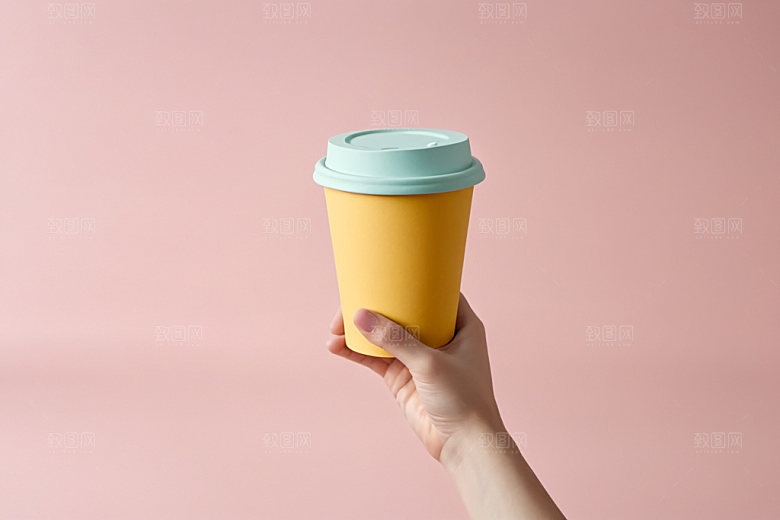 奶茶杯饮料杯简洁样机