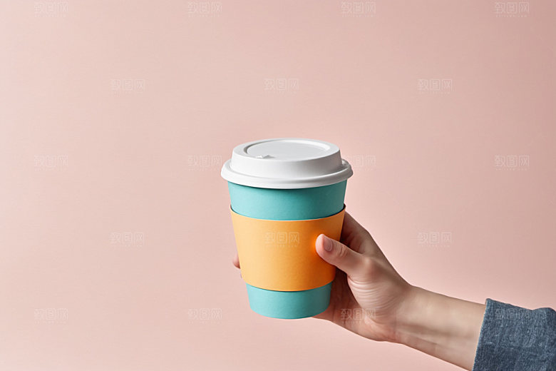 奶茶杯简洁咖啡杯样机