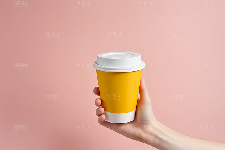 奶茶杯纸杯大气样机