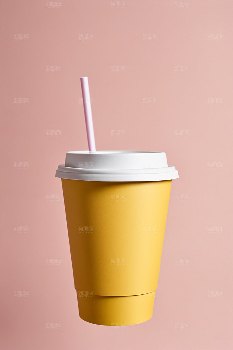 奶茶杯环保杯模型样机