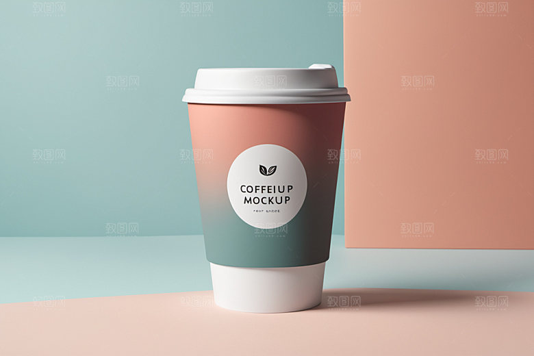 奶茶杯大气3D样机