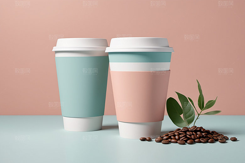 奶茶杯3D环保杯样机