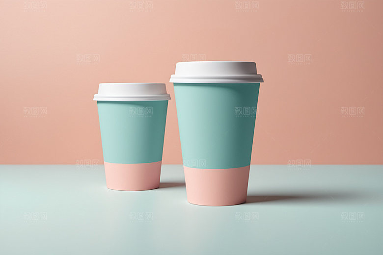 奶茶杯大气3D样机