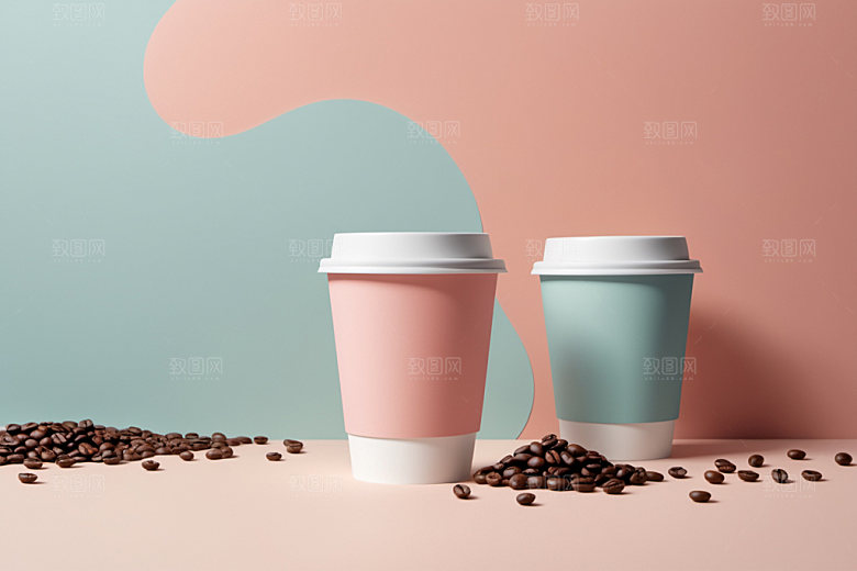 奶茶杯模型立体样机