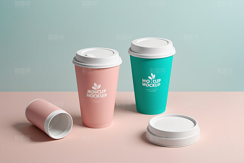 奶茶杯咖啡杯简洁样机