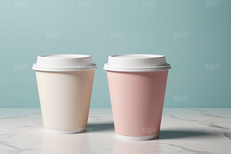 奶茶杯模型立体样机