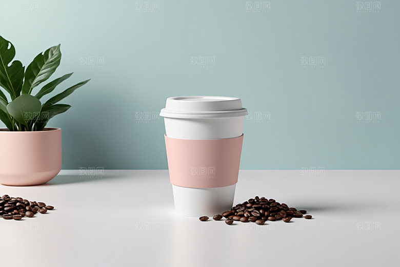 奶茶杯3D简洁样机