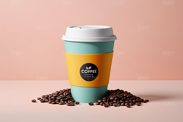 奶茶杯环保杯简洁样机