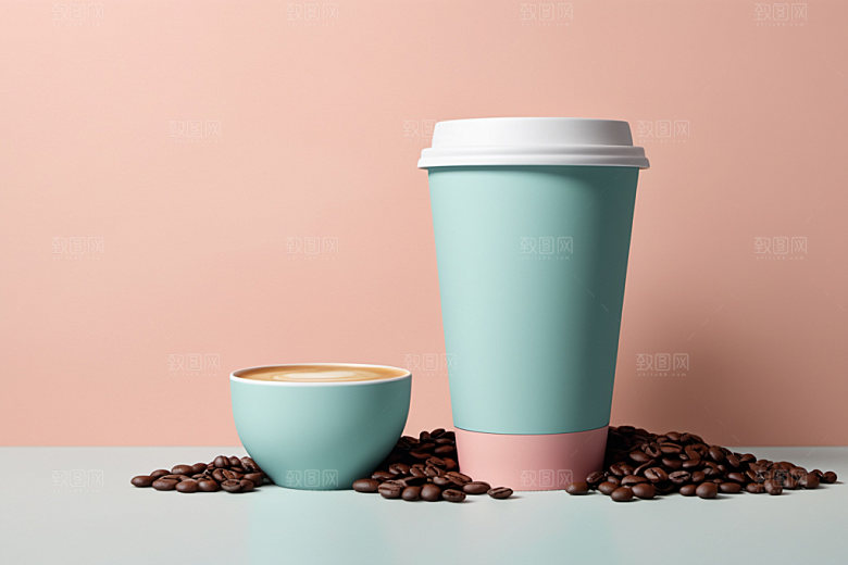 奶茶杯饮料杯纸杯样机