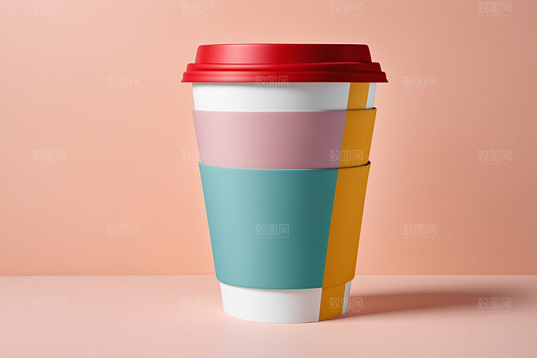 奶茶杯纸杯简洁样机