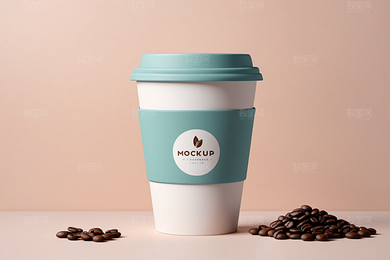 奶茶杯3D简洁样机
