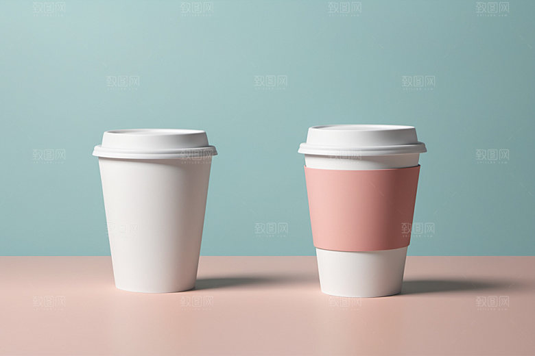 奶茶杯饮料杯模型样机
