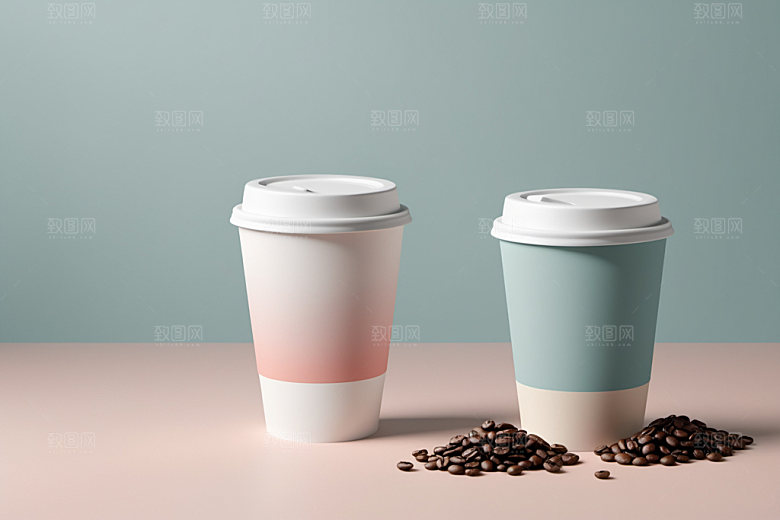 奶茶杯大气饮料杯样机