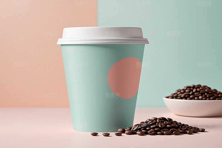 奶茶杯3D纸杯样机