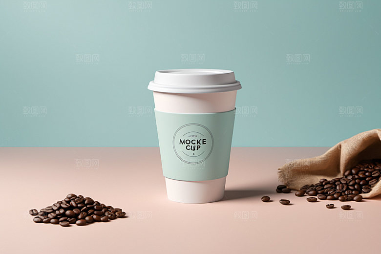 奶茶杯立体环保杯样机