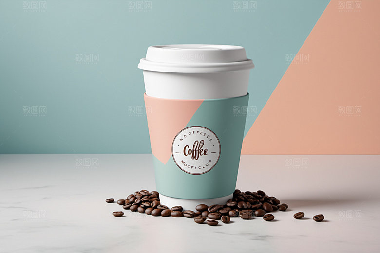奶茶杯立体简洁样机