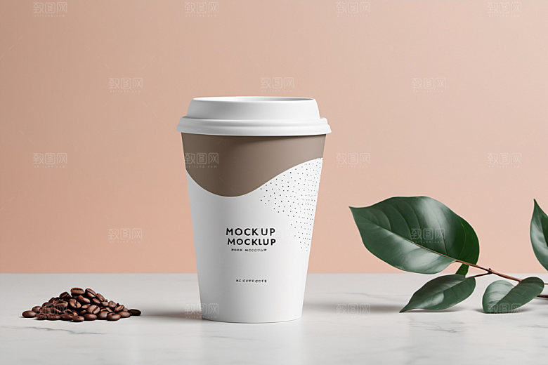 奶茶杯环保杯模型样机
