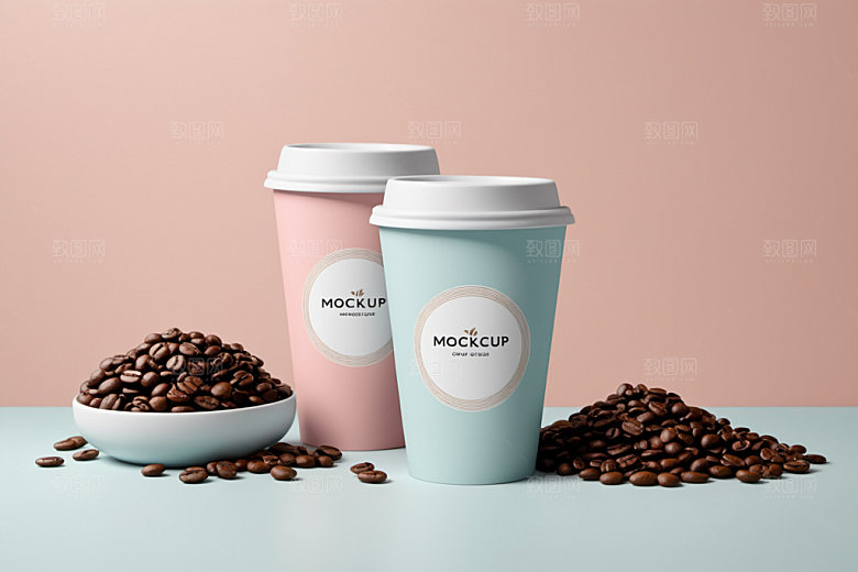 奶茶杯简洁饮料杯样机