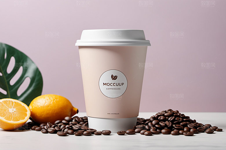 奶茶杯纸杯立体样机