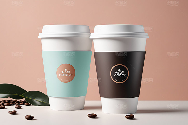 奶茶杯简洁环保杯样机