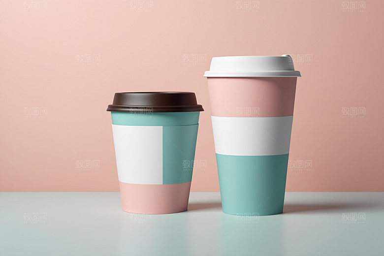 奶茶杯模型纸杯样机