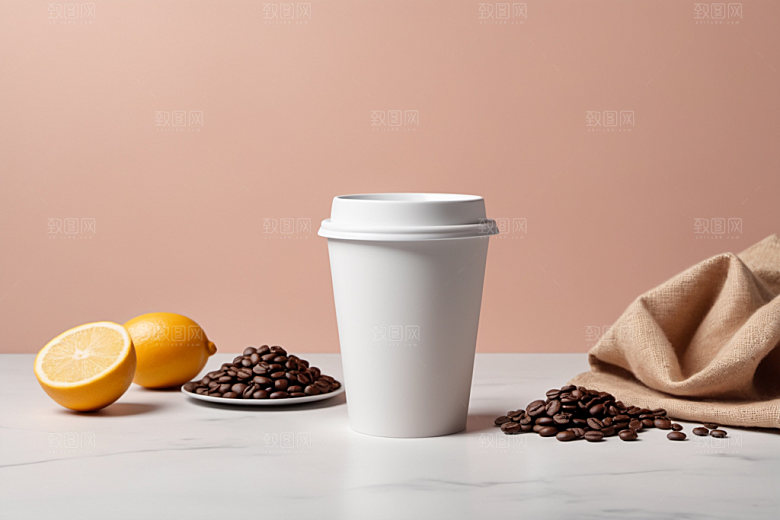 奶茶杯简洁咖啡杯样机