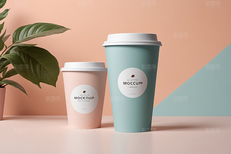 奶茶杯饮料杯电商样机