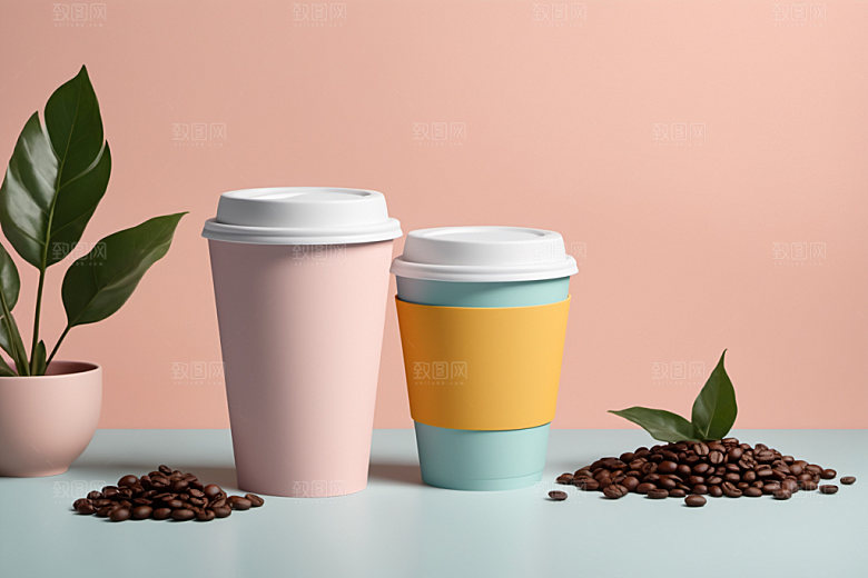 奶茶杯模型简洁样机