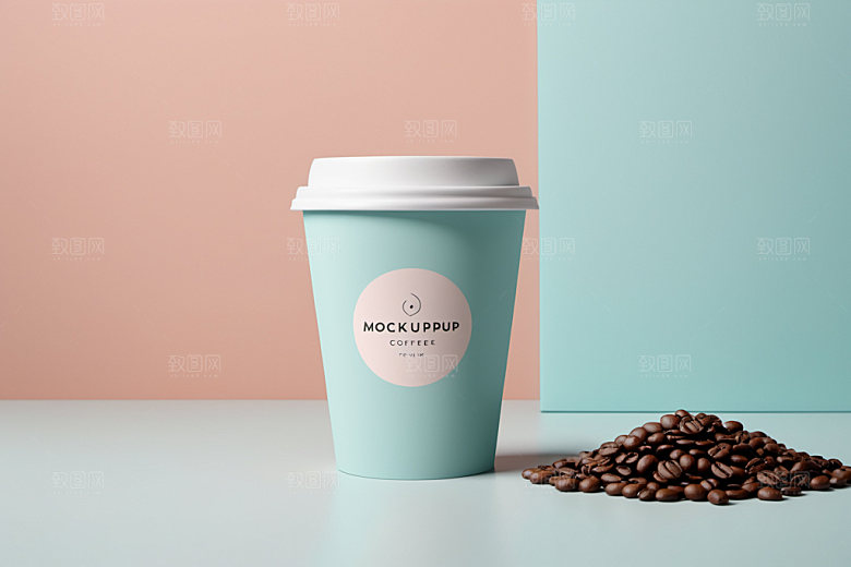 奶茶杯大气3D样机