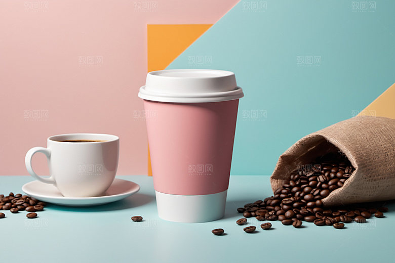 奶茶杯立体环保杯样机