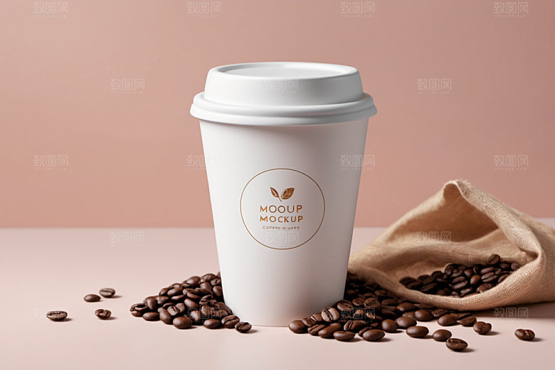 奶茶杯3D环保杯样机