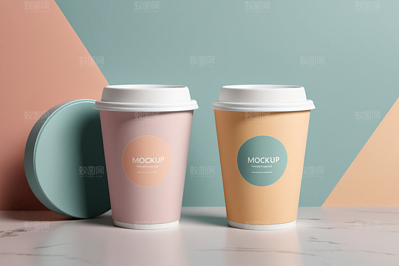 奶茶杯电商纸杯样机