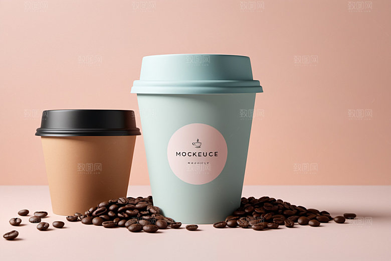 奶茶杯大气咖啡杯样机