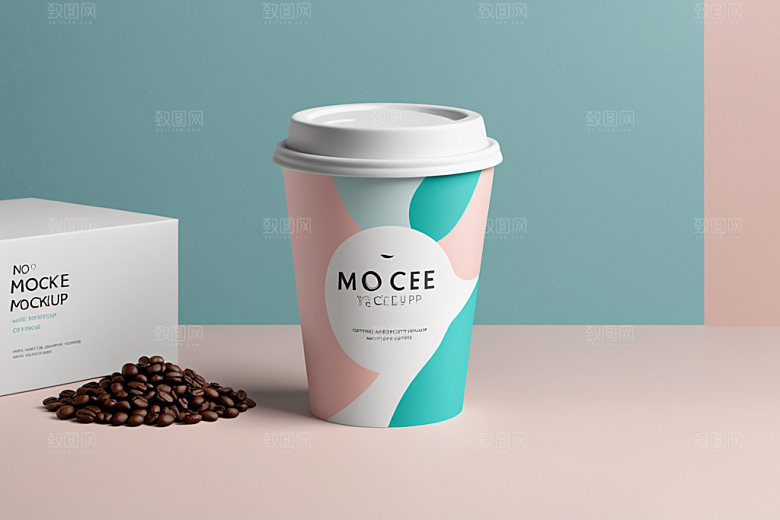 奶茶杯简洁纸杯样机