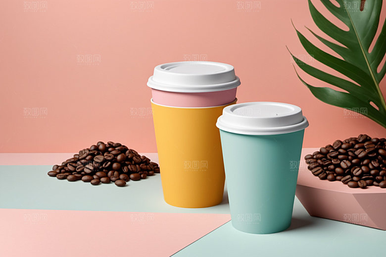 奶茶杯咖啡杯立体样机