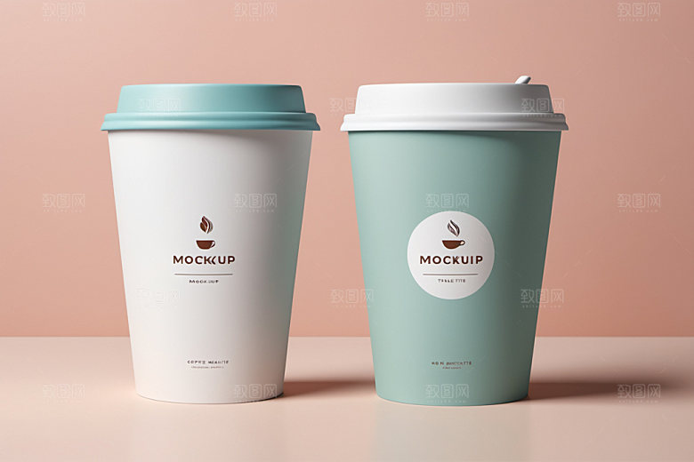 奶茶杯3D纸杯样机
