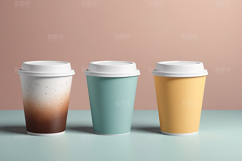 奶茶杯简洁饮料杯样机