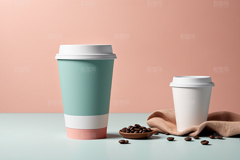 奶茶杯立体环保杯样机