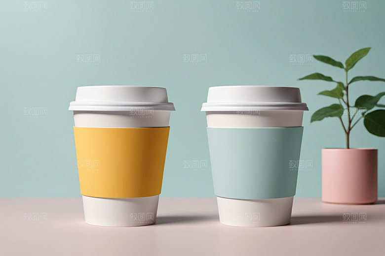 奶茶杯立体饮料杯样机