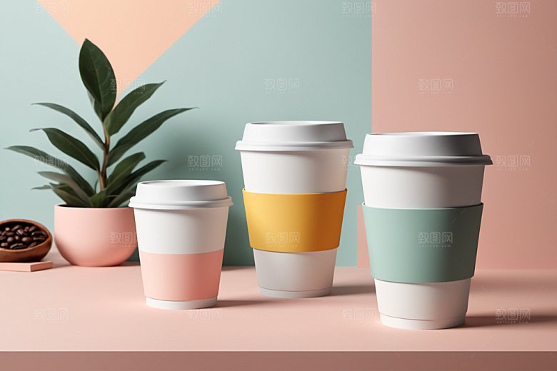 奶茶杯立体大气样机