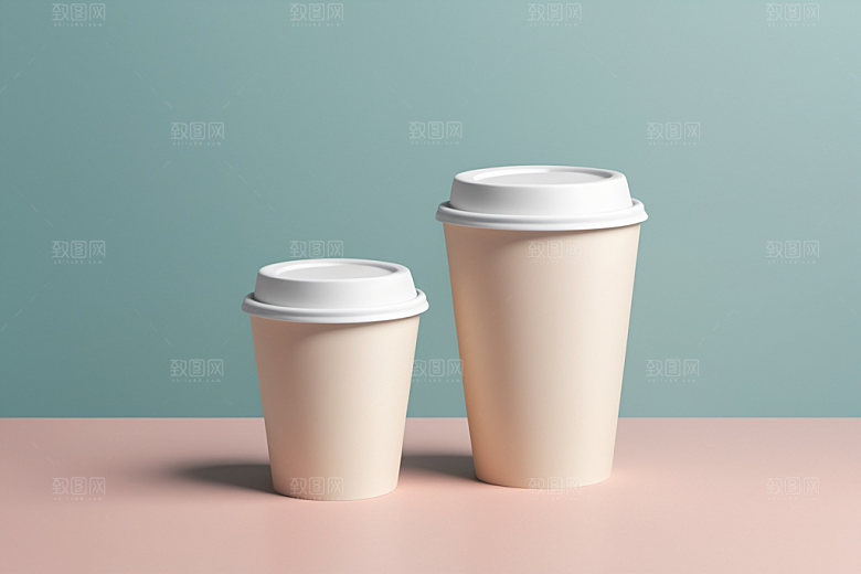 奶茶杯环保杯简洁样机