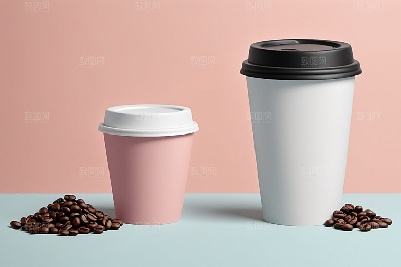 奶茶杯咖啡杯模型样机