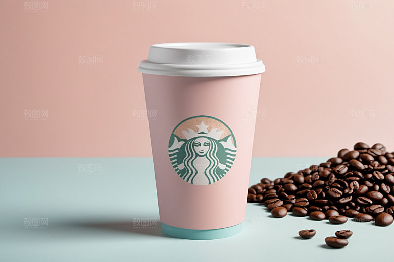 奶茶杯环保杯简洁样机