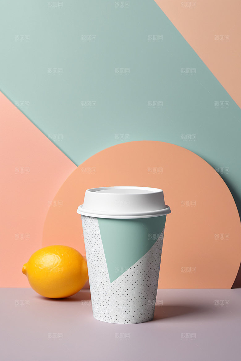 奶茶杯环保杯大气样机