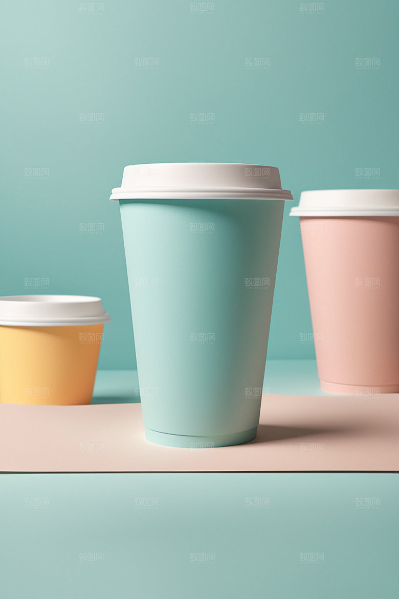 奶茶杯环保杯纸杯样机