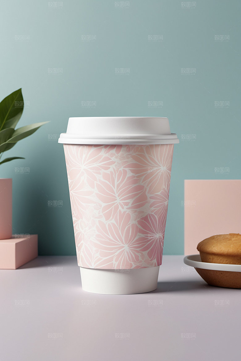 奶茶杯咖啡杯模型样机