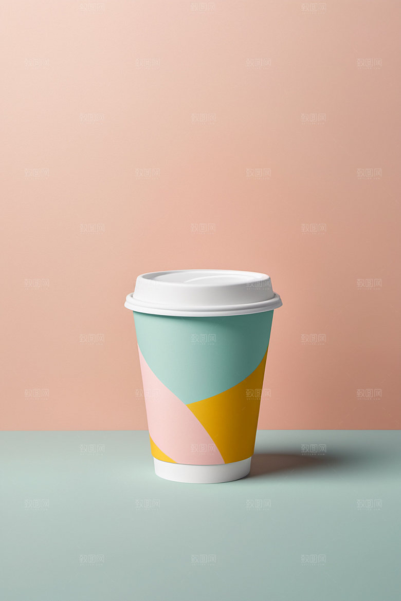 奶茶杯纸杯简洁样机