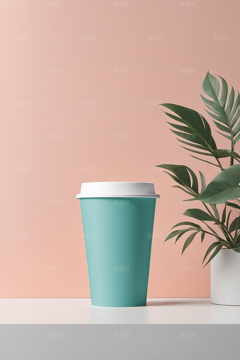 奶茶杯环保杯3D样机
